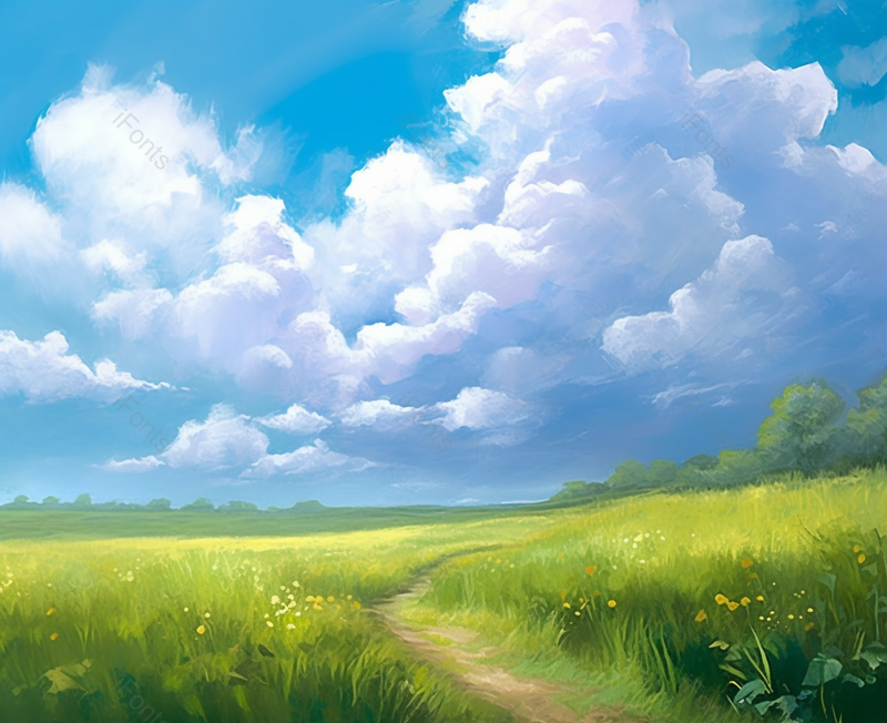 天气晴朗的绿草地背景,插画/手绘图,插画/手绘图库,插画/手绘图下载,插画/手绘